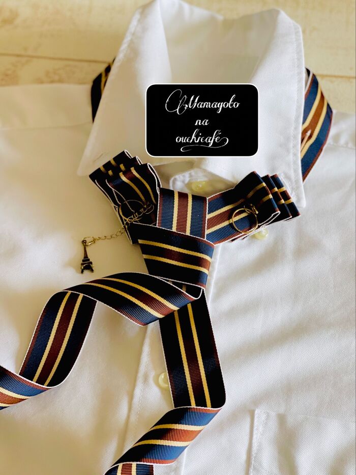 リボンでBoys&Girlsアイテム作っちゃぉ♪ 〜ロゼット風ネクタイ〜