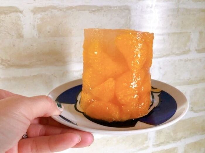 材料2つだけ!おもてなしにも!インパクト大のみかん缶ゼリー!