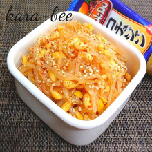 おつまみやトッピングに♪これうま!豆もやしの旨辛コチュジャンナムル