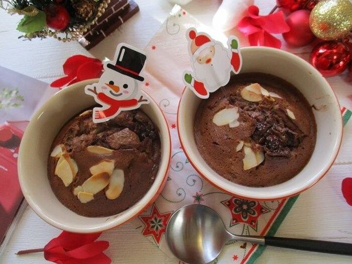 レコルトエアーオーブンで作る!ココット入りラム酒入りチョコバナナブラウニー♪