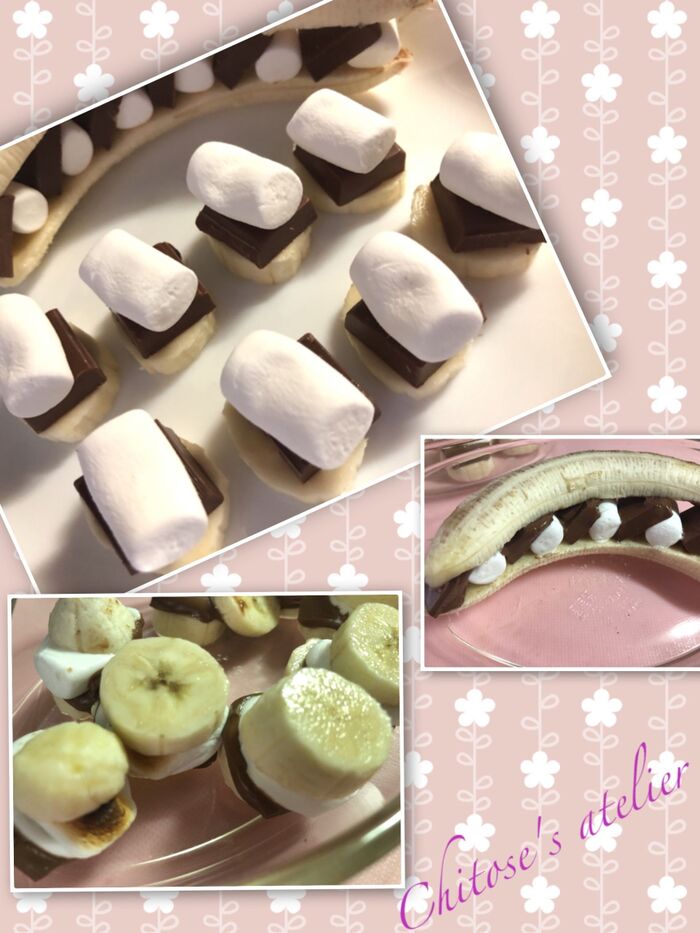チョコとマシュマロがとろ〜りとろけたら完成です⭐︎