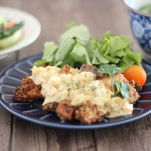 フライ風ぶりのオイマヨパン粉焼きオイマヨタルタルソース添え