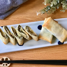 みょうが・チーズ・ベーコンのおつまみ春巻き