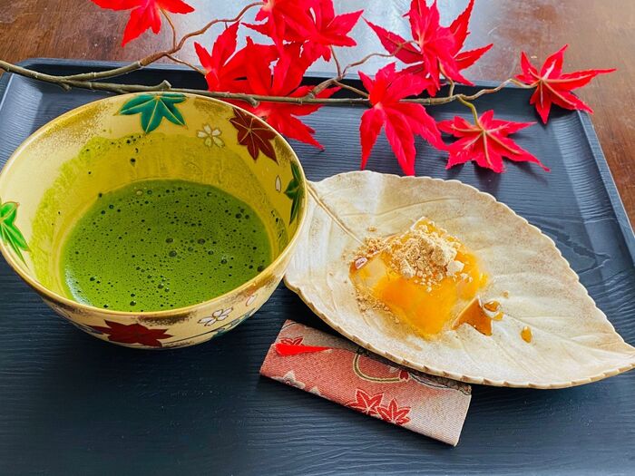 秋のお茶会!和菓子のソースにあいますよ〜