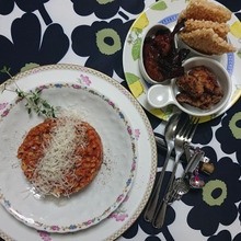 🍅💛🍅にせものの、Risotto al pomodoro (ほぼ。トマトリゾット)🍅💛🍅