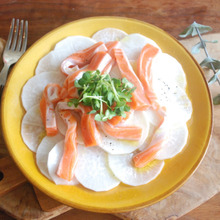 大根の季節に③大根とサーモントラウトのカルパッチョ⭐︎