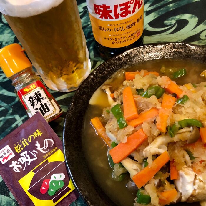 超簡単ド級(笑)残り野菜で豆腐みぞれ和え