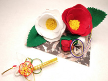 正月をフェルト椿で彩りましょう!