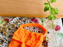 毛糸1個でミニバッグ