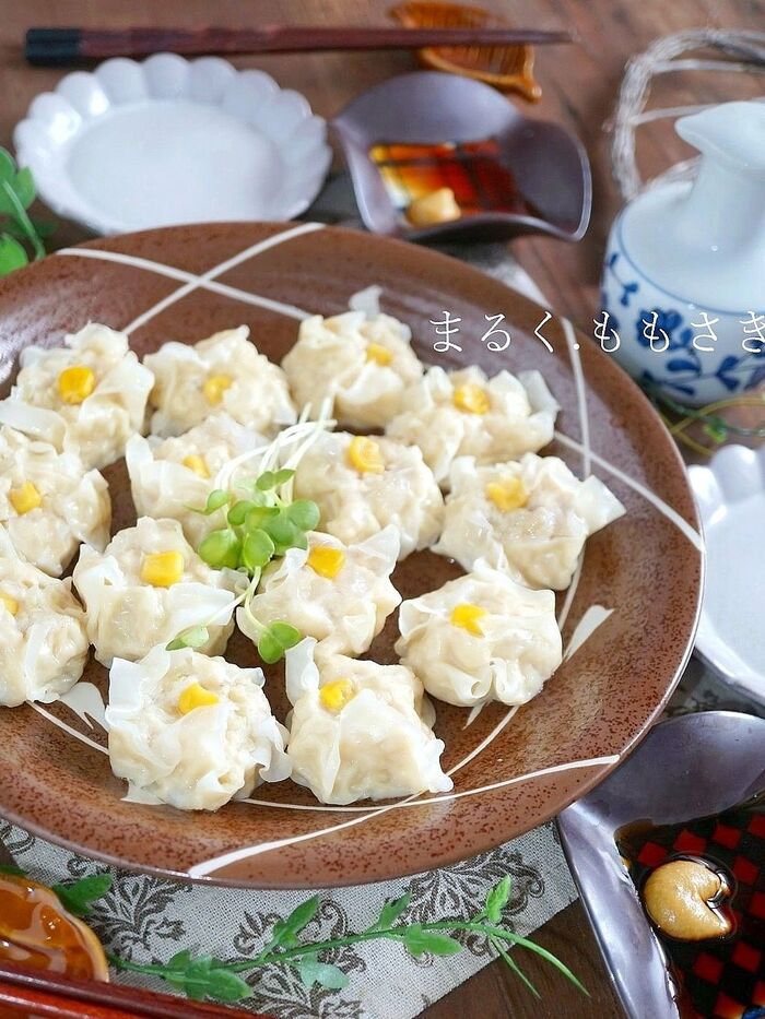 まるでエビシューマイみたい!ふわふわ豆腐シューマイ