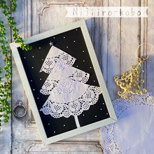 【親子工作】レースペーパーで簡単♪ホワイトツリー