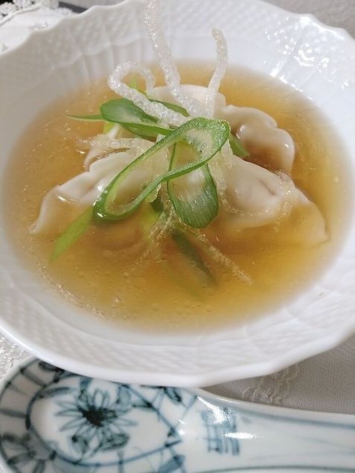 お助けレシピ・餃子スープ