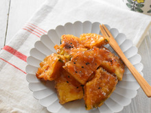 丸亀製麺の天ぷらをおやつにアレンジ!さつまいもとかぼちゃの天ぷらの大学芋風