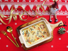 便利な野菜だし使用♪【牡蠣のフローレンス風グラタン】