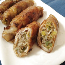 肉巻きレンコンのオイスターソース焼き