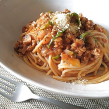 大豆ミートスパゲティー