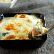 寒い日のご飯に♪ほうれん草と鶏肉のドリア