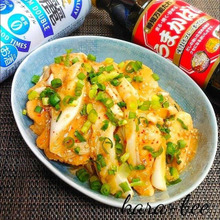 簡単めちゃウマ♪むね肉とシャキシャキ長ネギのにんにくうまか味噌炒め