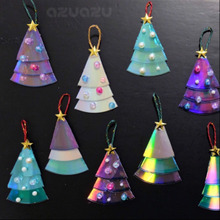 いらないCDでツリー型オーナメント☆