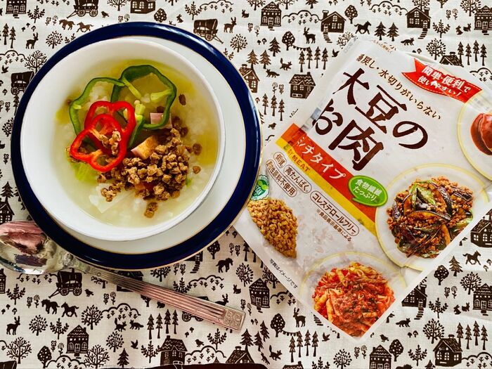 大豆ミートでリゾット