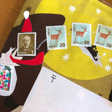 ショップバッグ&切手で♪クリスマスギフト郵送のアイデア