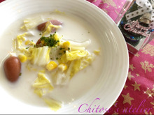 【牛乳消費】子供も喜ぶ白菜とウインナーのミルクスープ