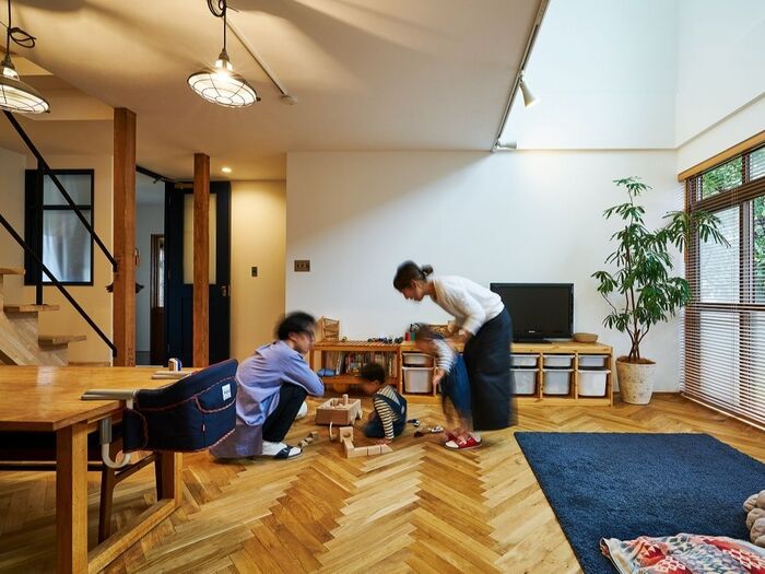 【リノベーション実例で見る】オシャレな人に大人気!ヘリンボーン柄の上手な取り入れ方