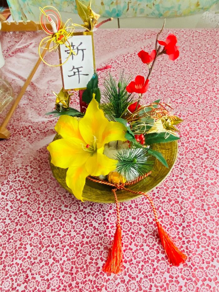 リサイクルでも十分!大切なのは気持だと思う🎶お正月アレンジメント🎶