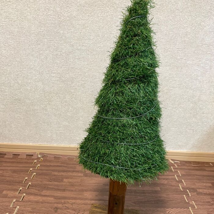 葉を幹に被せます