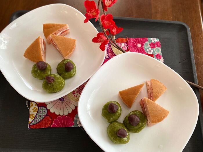 ちょこっと添えても引き立つ!抹茶白玉団子