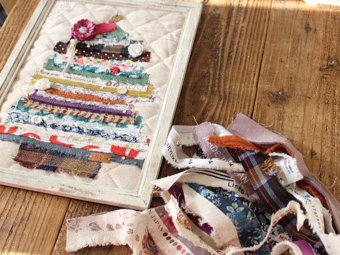 ”はぎれ”の究極!?布の端っこで作る『布耳クリスマスツリー』作ってみませんか?