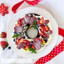 山盛りベリーのリースケーキ♪