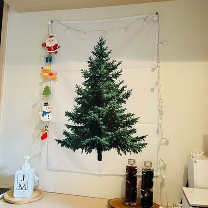 今年のツリーはタペストリー♪