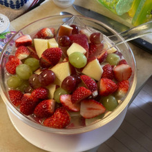 ゼリーとソーダーのキラキラフルーツポンチ♪