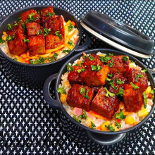 母とムスコのラブラブおソロ♪サイコロマルシンの粒マスソース照り焼き&ベーコーンピラフ弁当