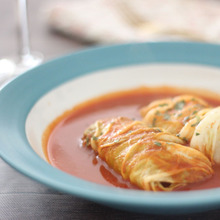 オートミール入り白菜ロールトマト煮