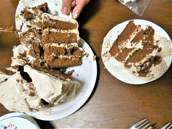 パルスイートのお陰でスポンジしっとり美味しくできました!