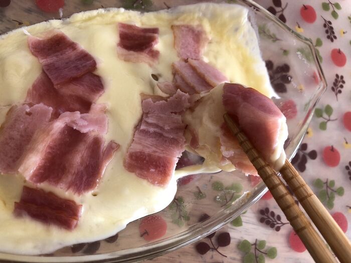 お餅とチーズが良く伸びます♪