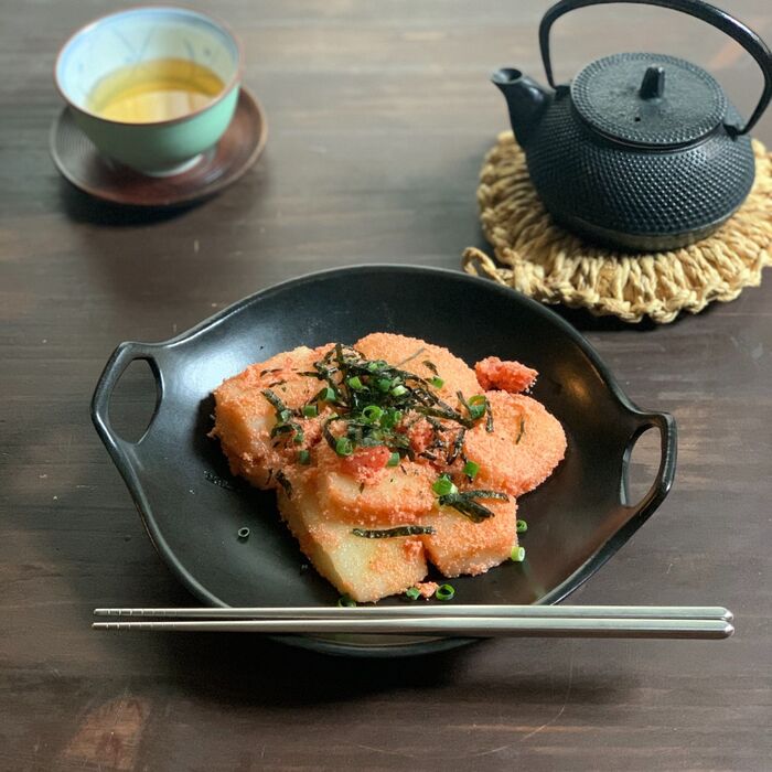 お餅消費♪たらこバター餅