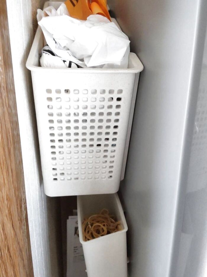 レジ袋と輪ゴム