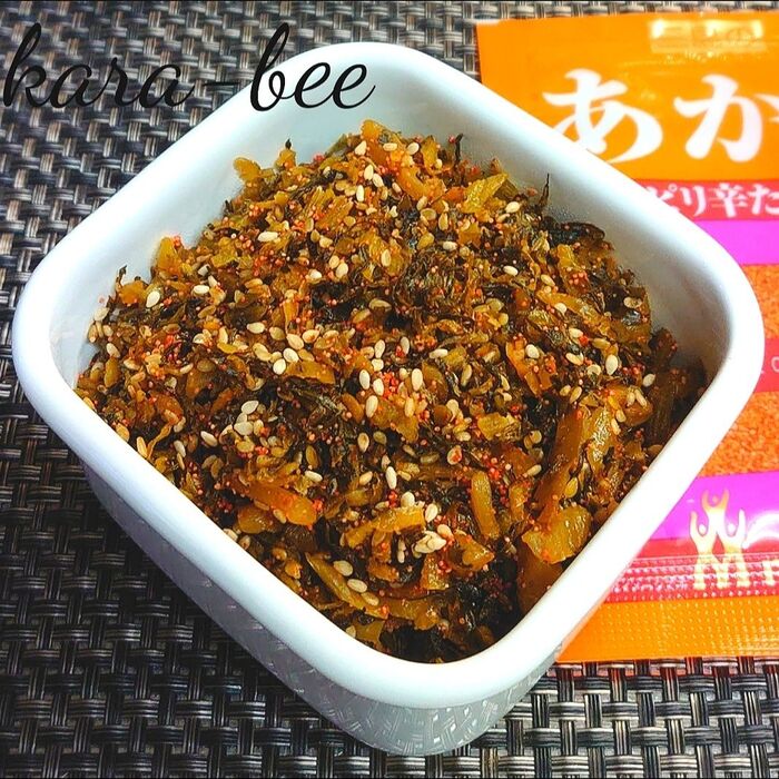 【白飯どろぼう】アレで簡単♪明太高菜ふりかけ