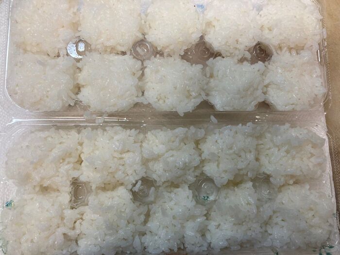 上下ご飯で真っ白になったら一個ずつ分ける