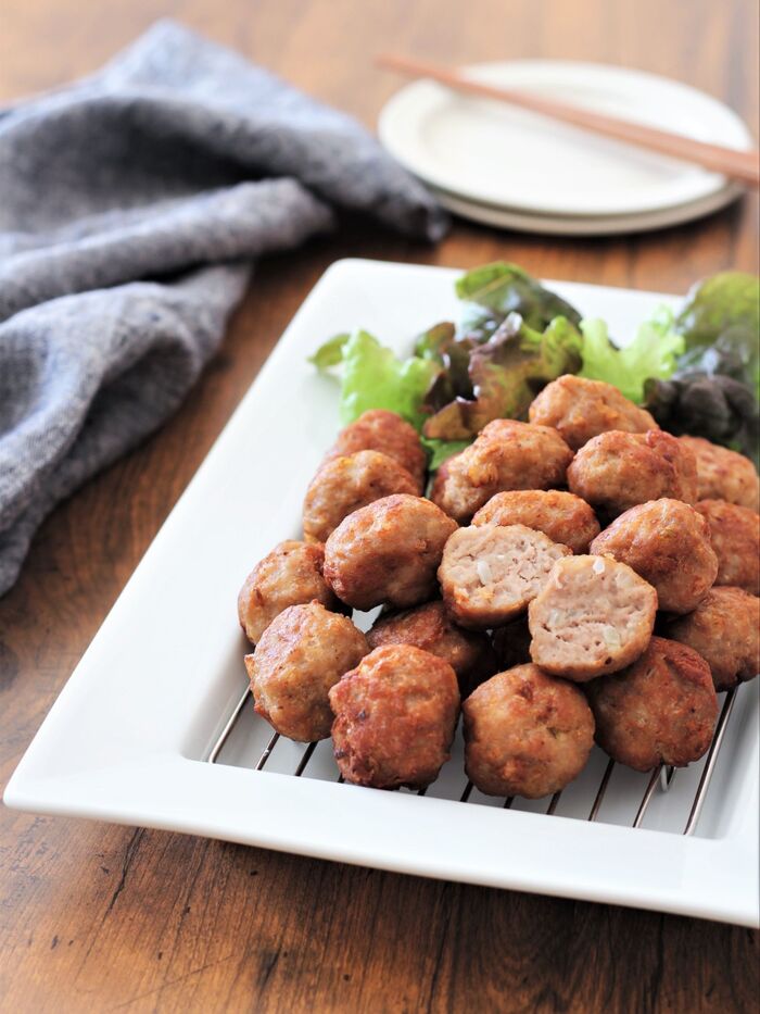 卵不使用!ふんわり柔らか肉だんご【冷凍ストックOK】