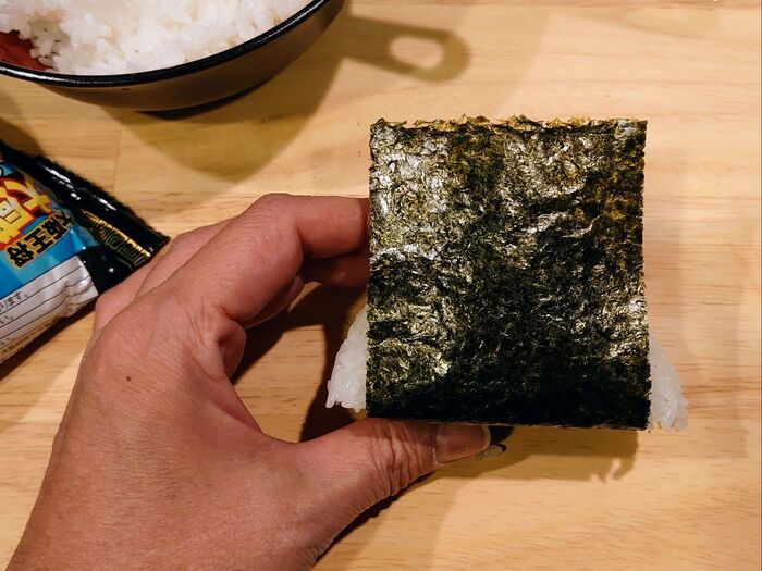 海苔を巻いてハイ完成