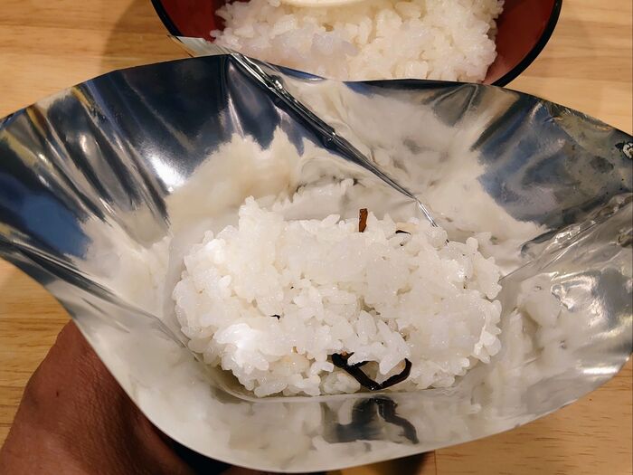 その上からちょこっとご飯