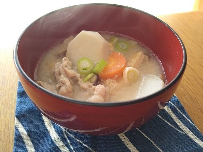 具だくさんのかす汁があったか~い