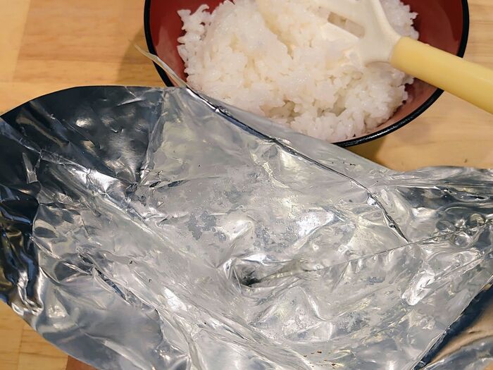 袋にお米粒は付きません