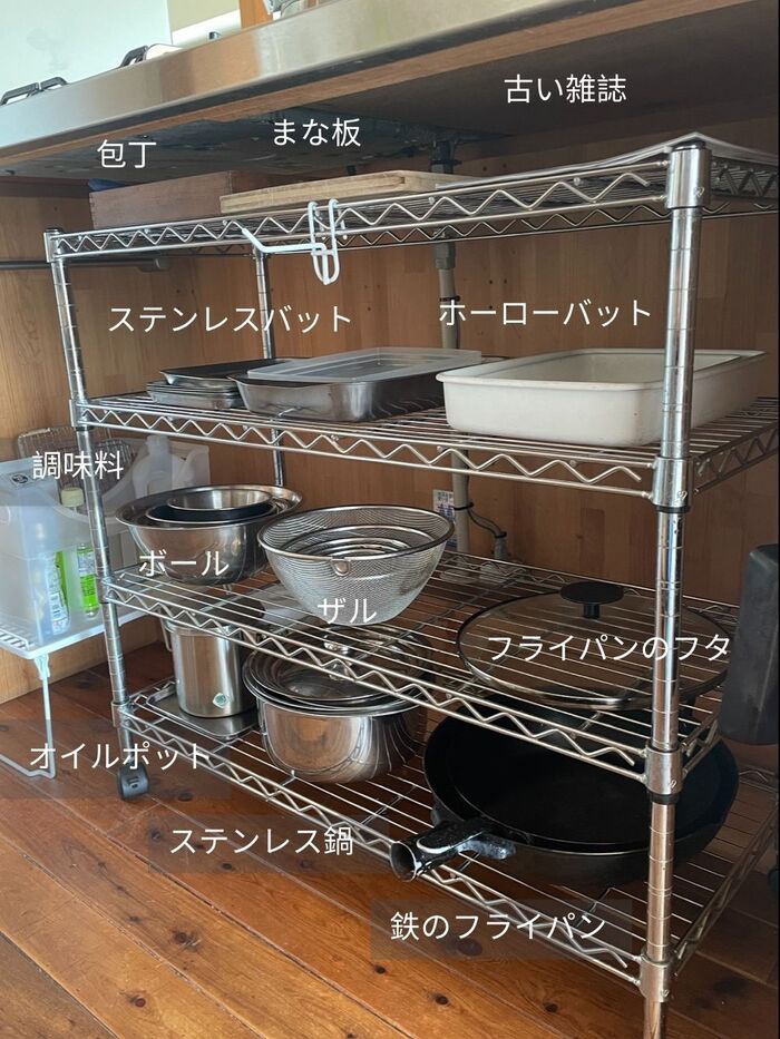 コンロ下の収納