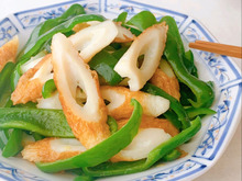 【楽めし】レンジで竹輪とピーマンの中華風