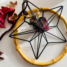 買ったままになっていた星型オーナメントに、ようやくポプリを入れて飾りました